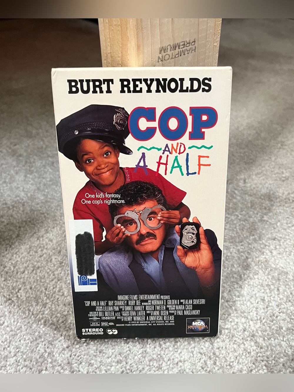 Cop And A Half (1993) VHS Burt Reynolds Tested And Working